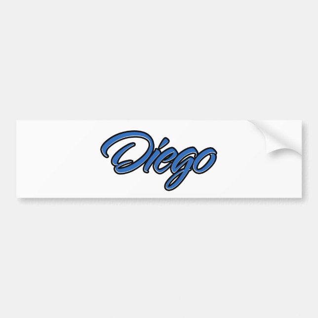 Diego Name blue Aufkleber Sticker Autoaufkleber (Vorne)