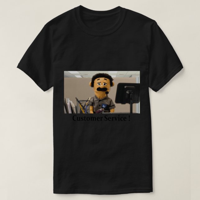 Diego Puppet, Kundenservice ! Baseball ¾ Sleeve T-Shirt (Design vorne)