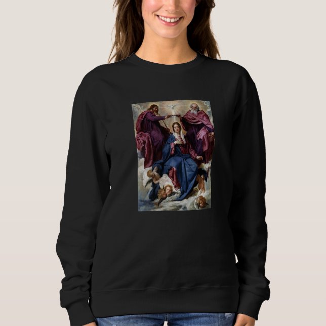 Diego Velázquez 2 Krönung der Jungfrau Mary Sweatshirt (Vorderseite)