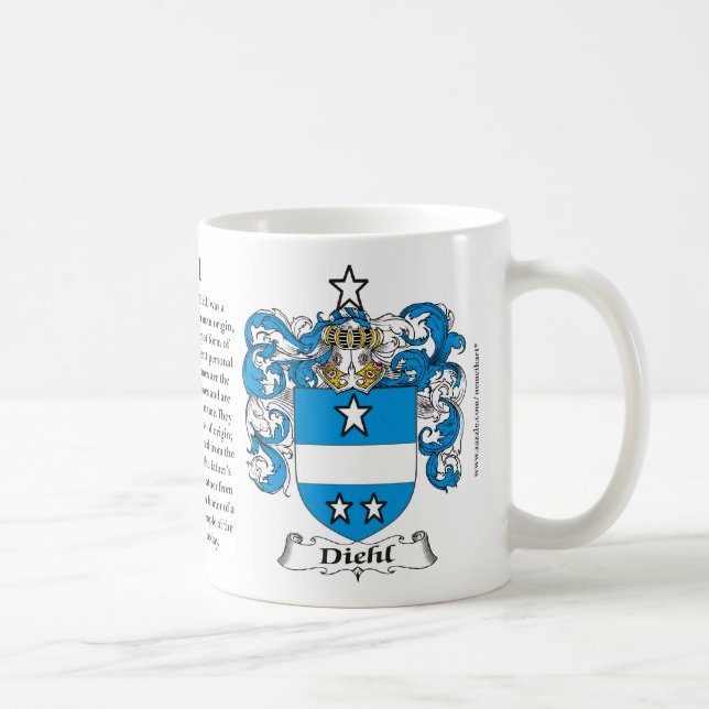 Diehl, der Ursprung, die Bedeutung und das Wappen Tasse (Rechts)