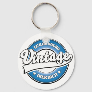 Diekirch luxemburgisches Retrologo Schlüsselanhänger