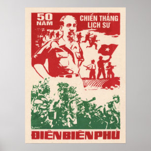 DIEN BIEN PHU Battle of 1954 Vintager Vietnamkrieg Poster
