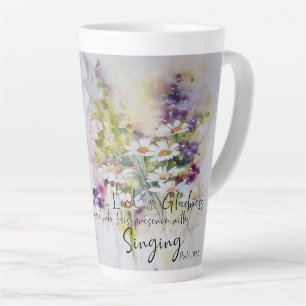 Diene dem Herrn mit Freude floral  Milchtasse