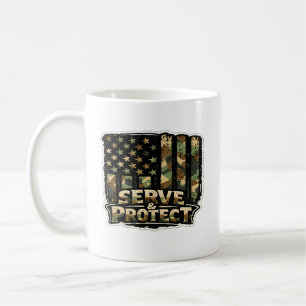🇩🇪 Dienen & Schützen – Patriotischer Kaffeebeche Kaffeetasse