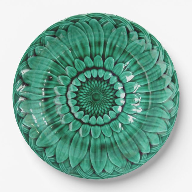 Dienen Sie déjeuners sur l'herbe auf 9" grüner Pappteller (Vorderseite)