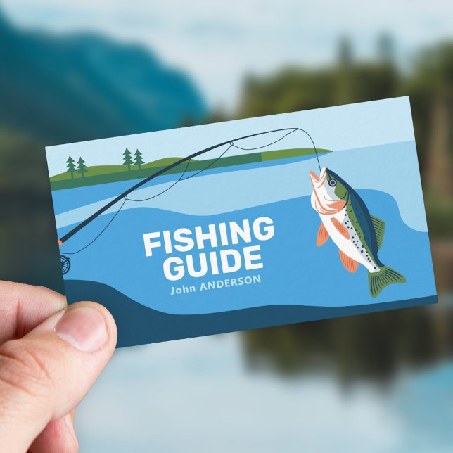 Dienst des Fischereileitfadens Visitenkarte (Fishing Guide Service Business Card)