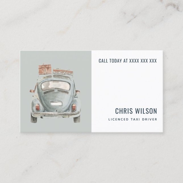 DIENST FÜR DEN FAHRKABOBERFLÄCHENDIENST VON GRAU W VISITENKARTE (Vorderseite)