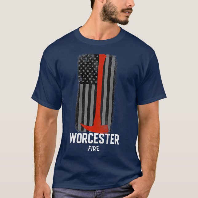 Dienst Worcester Massachusetts Fire Department T-Shirt (Vorderseite)