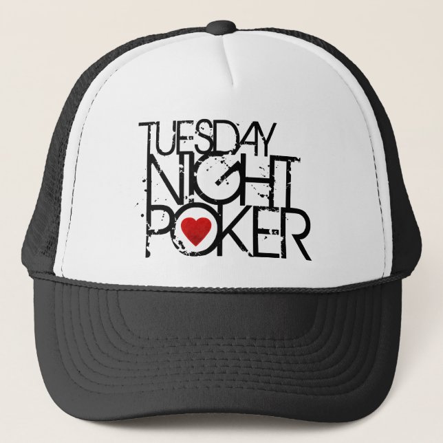 Dienstag Abend Poker Truckerkappe (Vorderseite)