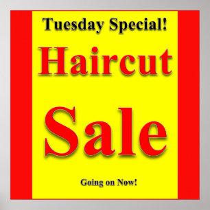 Dienstag Haircut Sale Poster Matte