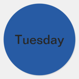 Dienstag Tag der Woche Blue Stickers