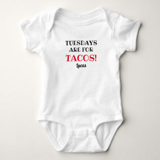 Dienstags sind für Tacos! Maßgeschneidertes Weiß u Baby Strampler