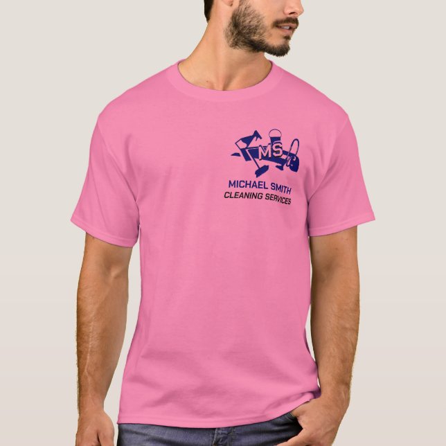 Dienste zur Textbereinigung mit Niedlichem Rosa mi T-Shirt (Vorderseite)