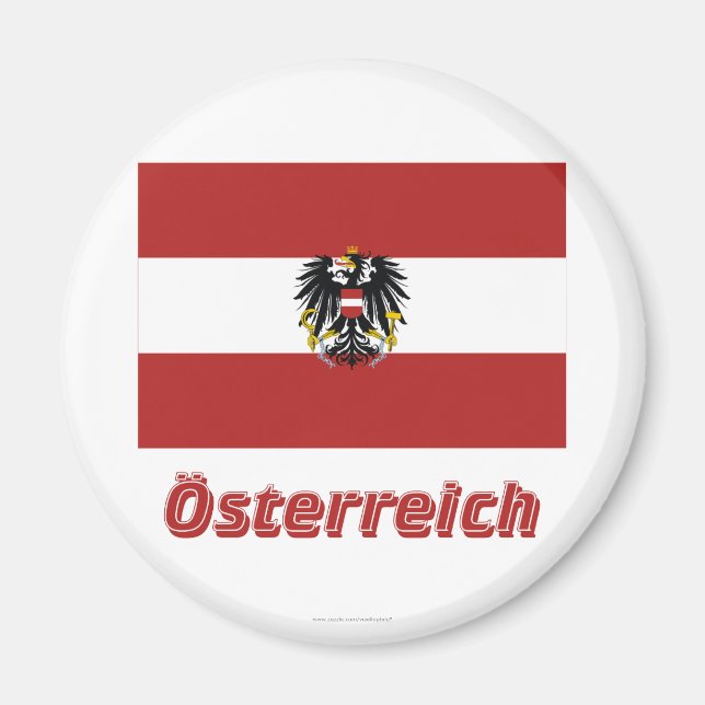 Dienstflagge mit deutschem Namen Magnet (Vorne)