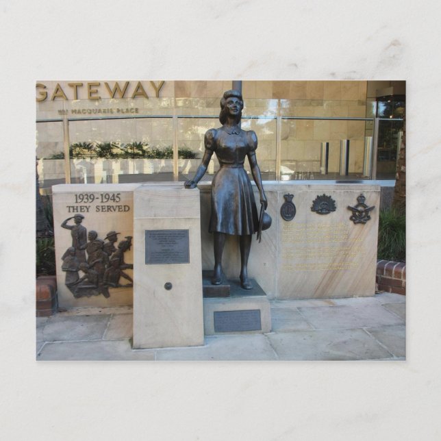 Dienstfrauen-Gedenkkarte des Zweiten Weltkriegs Postkarte (Vorderseite)