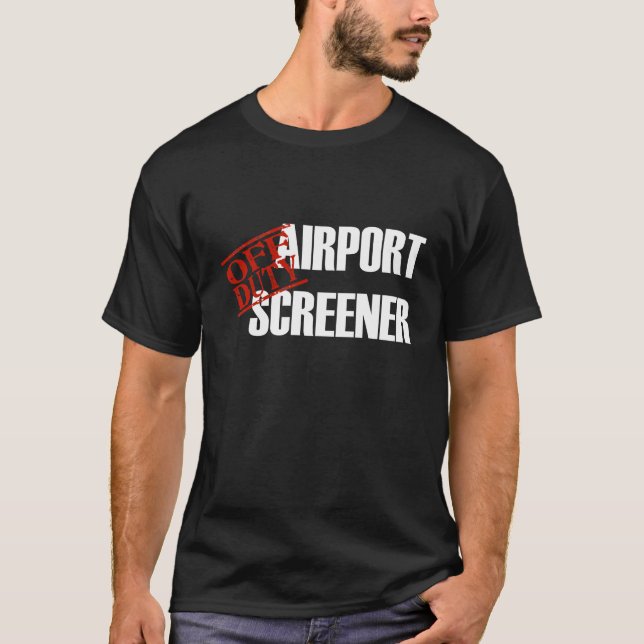 Dienstfreie Flughafen-Siebdruckeinrichtung T-Shirt (Vorderseite)
