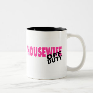 Dienstfreie Hausfrau (Rosa) Zweifarbige Tasse