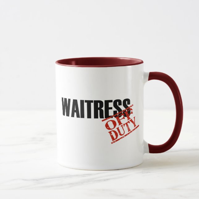 Dienstfreie Kellnerin Tasse (Rechts)