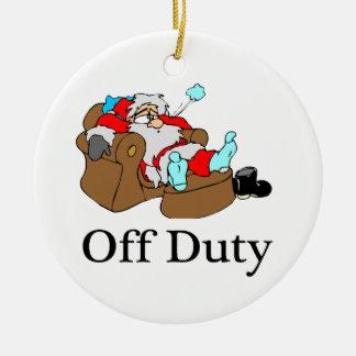 Dienstfreie müde Sankt Keramik Ornament