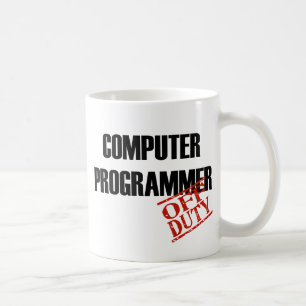 Dienstfreier Computerprogrammierer Kaffeetasse