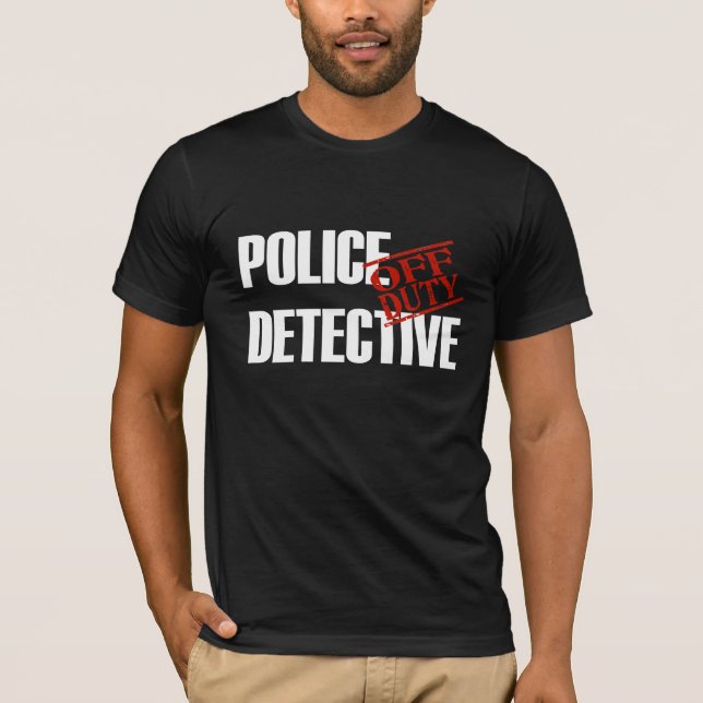 DIENSTFREIER Polizei-Detektiv T-Shirt (Vorderseite)