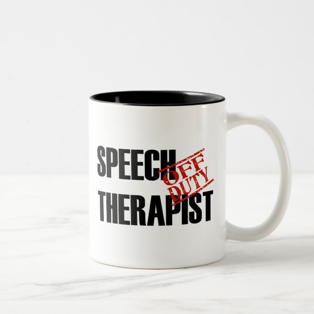 DIENSTFREIER SPRACHE-THERAPEUT ZWEIFARBIGE TASSE (Rechts)