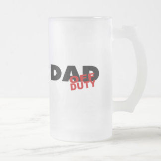 Dienstfreier Vater (Schwarzes) Mattglas Bierglas