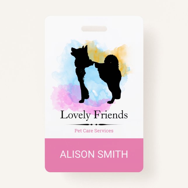 Dienstleistungen der Hauspflege/ Sitzplätze Ausweis (Vorderseite)