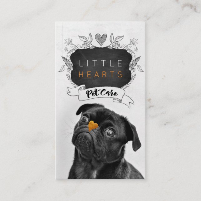 Dienstleistungen der Haustierpflege/ Sitzungsdiens Visitenkarte (Vorderseite)