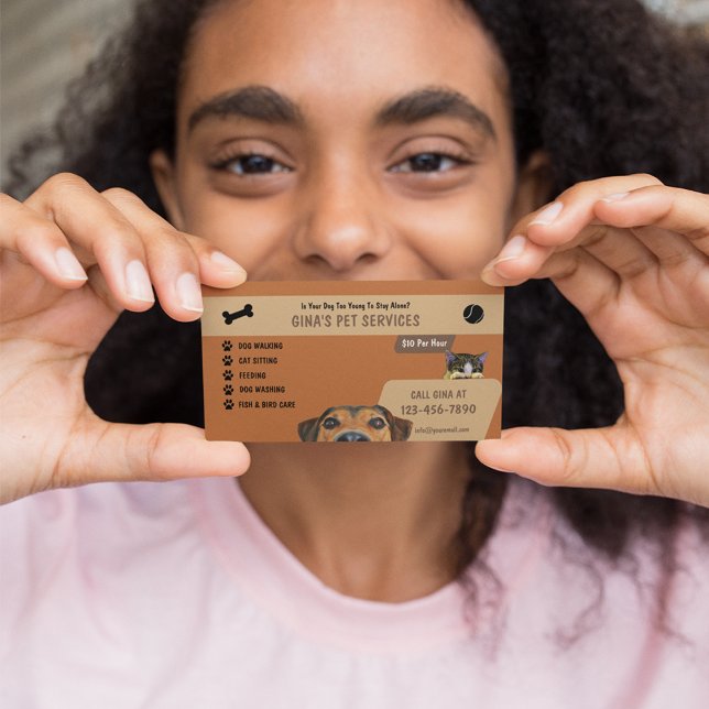 Dienstleistungen für Haustiere Visitenkarte (Von Creator hochgeladen)