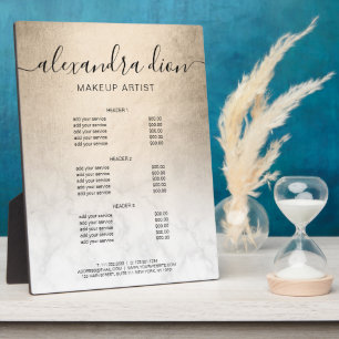 Dienstleistungen von Kupfergold-Schminkkünstlern Fotoplatte