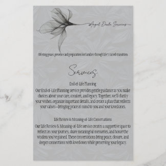 Dienstleistungsmenü Flyer