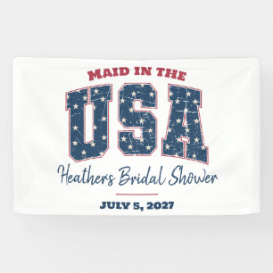 Dienstmädchen in den USA, Sterne, Streifen-Jungges Banner