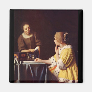Dienstmädchen von Johannes Vermeer Magnet