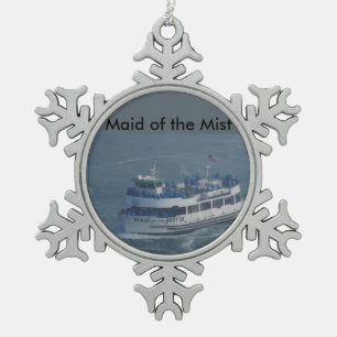 Dienstmagd des Nebels auf dem Niagara-Fluss Schneeflocken Zinn-Ornament