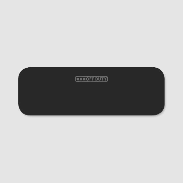 Dienststelle perfekt für die Strafverfolgung durch Namensschild (Vorderseite)