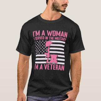 Diente im Militär, ich bin eine weibliche Veterane T-Shirt