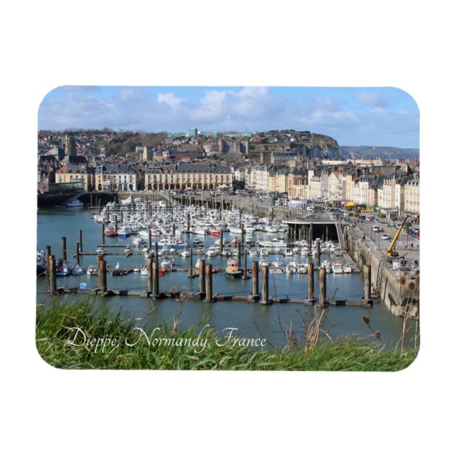 Dieppe Harbour, Normandie, Frankreich, Magnet (Horizontal)