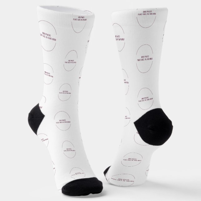 Dies anpassen! Fügen Sie Ihre Kunst oder Ihr Foto  Socken (Gewinkelt)