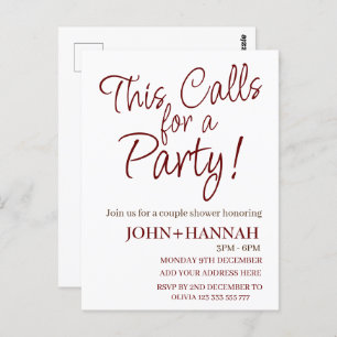 Dies erfordert ein Party mit einer lustigen Dusche Postkarte