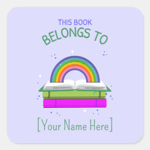 Dies gehört zu den Rainbow-Book-Labels von Buchzei Quadratischer Aufkleber