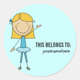 DIES GEHÖRT ZU Girly Ballerina Sticker