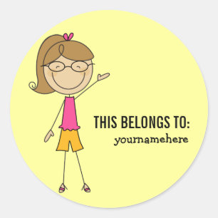 DIES GEHÖRT ZUM Aufkleber für ein Mädchen