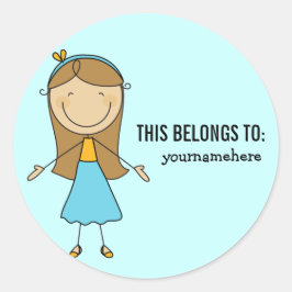 DIES GEHÖRT ZUM Aufkleber für ein Mädchen