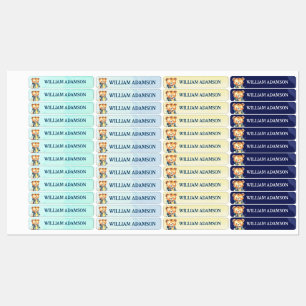 Dies gehört zum niedlichen Teddy der ersten Klasse Etiketten