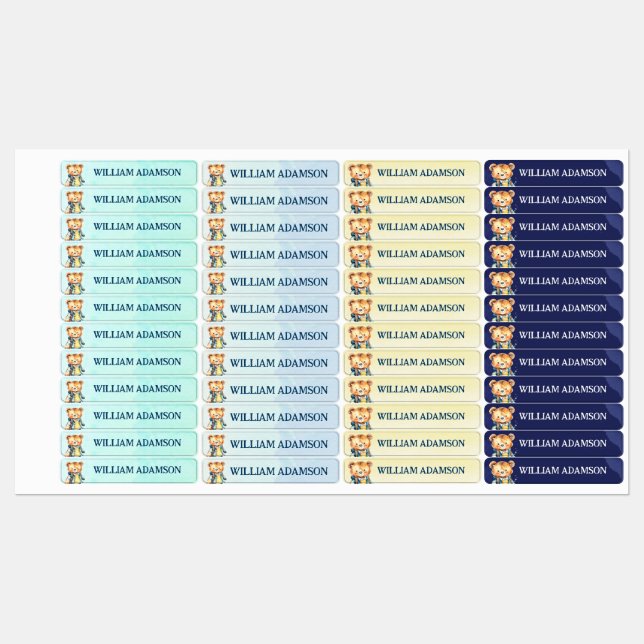 Dies gehört zum niedlichen Teddy der ersten Klasse Etiketten (Blatt)