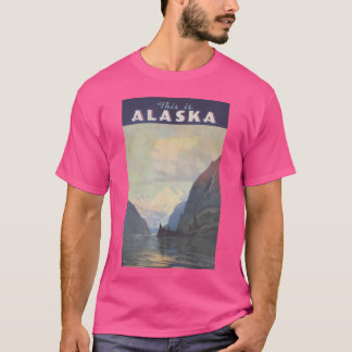 Dies ist Alaska Vintage-Reiseplakat Oversized T-Shirt
