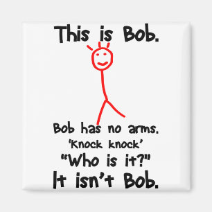 Dies ist Bob - Knock Knock Jokes - Bob Jokes Memes Magnet