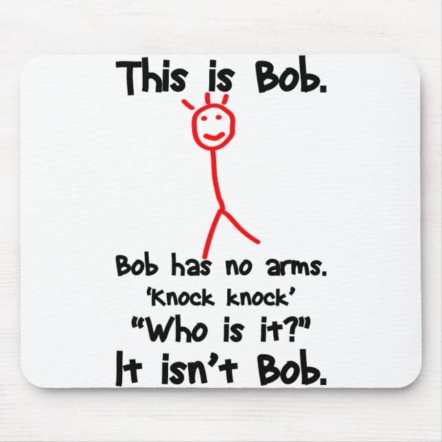 Dies ist Bob - Knock Knock Jokes - Bob Jokes Memes Mousepad (Vorne)