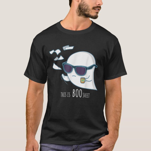 Dies ist Bootsheet Ghost Halloween-Party Night T S T-Shirt (Vorderseite)